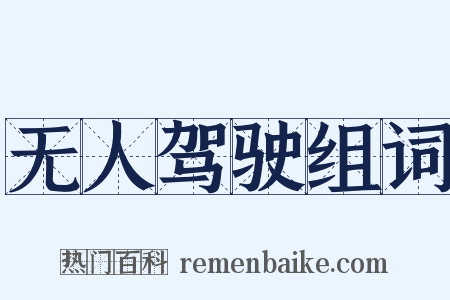 无人驾驶组词是什么意思的图片